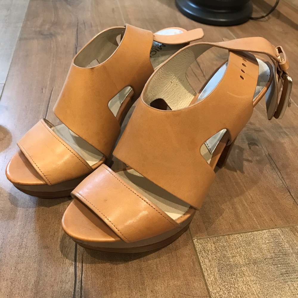 Michael Kors heeled nude sandals
